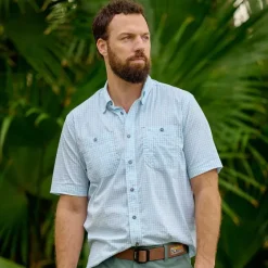 Orvis Shirts|River Guide 2.0 Short-Sleeved Shirt Cloud Blue Gingham