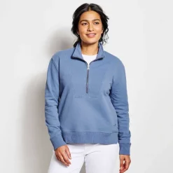 Orvis Sweatshirts|Riverside Half-Zip Sweatshirt Dusty Blue
