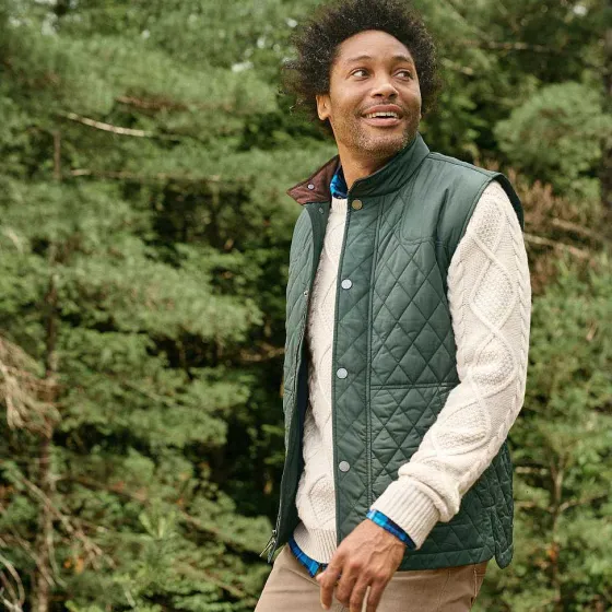Orvis Jackets|Rt7 Quilted Vest Dark Pine