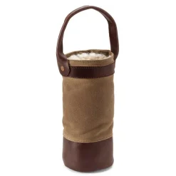Orvis Glassware & Bar|Shearling-Lined Bottle Carrier Tan