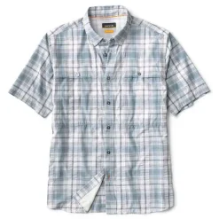 Orvis Shirts|Short-Sleeved Open Air Casting Shirt Blue Fog Plaid