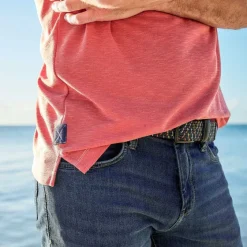 Orvis Belts|Speckled Stretch Cord Belt Navy Multi