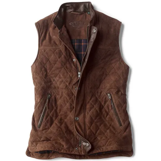 Orvis Jackets|Suede Vest Coffee