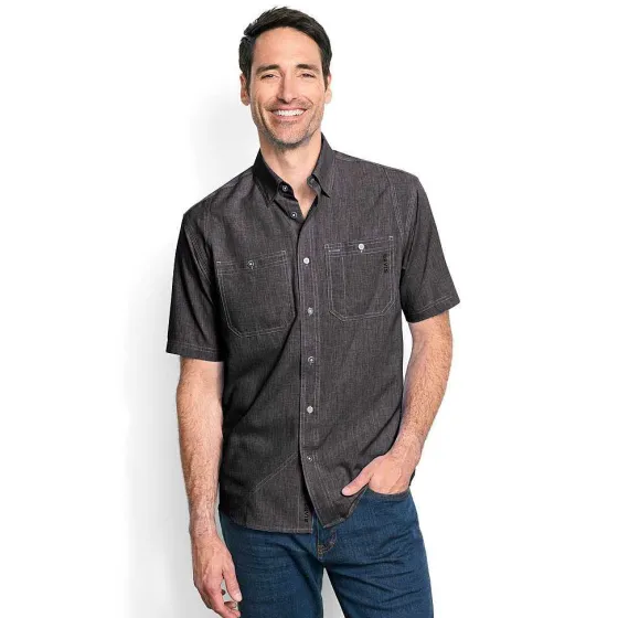 Orvis Shirts|Tech Chambray Short-Sleeved Work Shirt Black