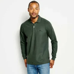 Orvis Shirts|The Signature Long-Sleeved Polo Dark Pine