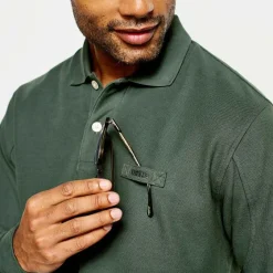 Orvis Shirts|The Signature Long-Sleeved Polo Dark Pine