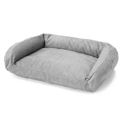 Orvis Comfortfill-Eco Beds|Toughchew® Comfortfill-Eco Bolster Dog Bed Grey Tweed