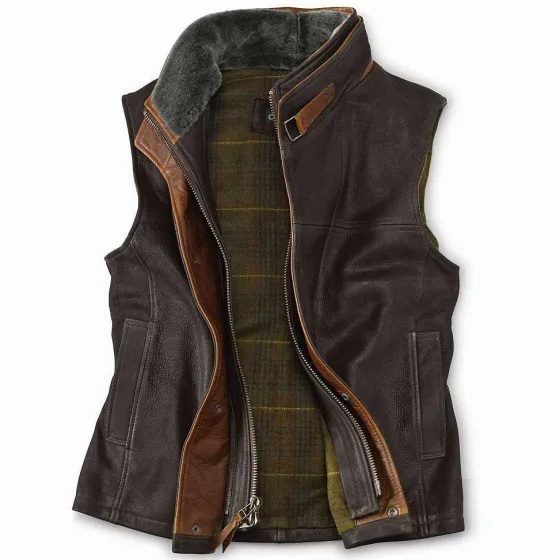 Orvis Jackets|Trekker Shearling Vest Dark Brown