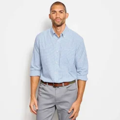Orvis Shirts|Ultralight Comfort Stretch Long-Sleeved Shirt Blue Gingham