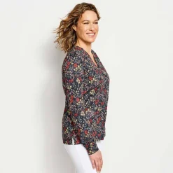 Orvis Shirts|Wander Long-Sleeved Printed Shirt Carbon Artist Floral