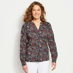 Orvis Shirts|Wander Long-Sleeved Printed Shirt Carbon Artist Floral