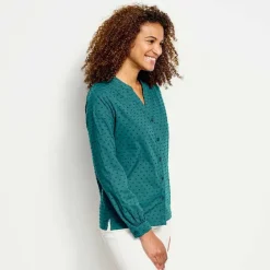 Orvis Shirts|Wander Long-Sleeved Textured Shirt Oceana