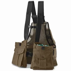 Orvis Hunting|Waxed Cotton Strap Vest Dark Khaki