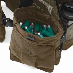 Orvis Hunting|Waxed Cotton Strap Vest Dark Khaki