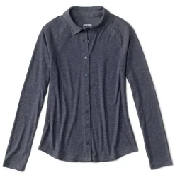 Orvis Shirts|Women'S Dricast Long-Sleeved Button-Front True Navy