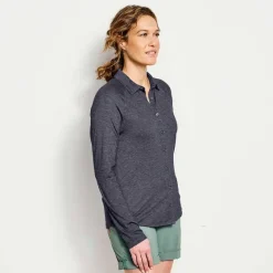 Orvis Shirts|Women'S Dricast Long-Sleeved Button-Front True Navy
