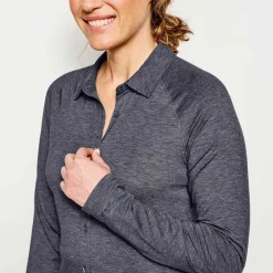 Orvis Shirts|Women'S Dricast Long-Sleeved Button-Front True Navy