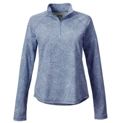 Orvis Shirts|Women'S Dricast Quarter-Zip Dusty Blue Dot Swirl