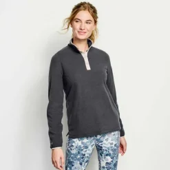 Orvis Fleece|Women'S Hill Country Microfleece Quarter-Snap Carbon
