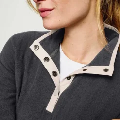 Orvis Fleece|Women'S Hill Country Microfleece Quarter-Snap Carbon