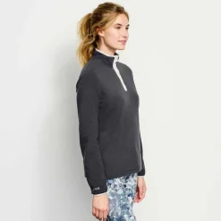 Orvis Fleece|Women'S Hill Country Microfleece Quarter-Snap Carbon