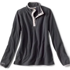 Orvis Fleece|Women'S Hill Country Microfleece Quarter-Snap Carbon