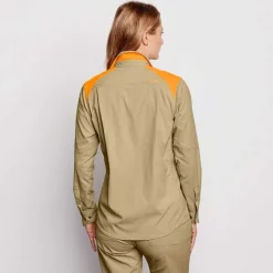 Orvis Shirts|Women'S Pro Lt Hunting Shirt Tan/Blaze