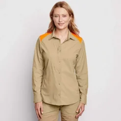 Orvis Shirts|Women'S Pro Lt Hunting Shirt Tan/Blaze