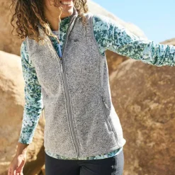 Orvis Jackets|Women'S R65 Sweater Fleece Vest Gray