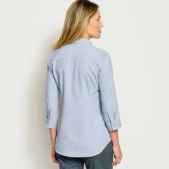 Orvis Shirts|Women'S Tech Chambray Popover Blue Fog